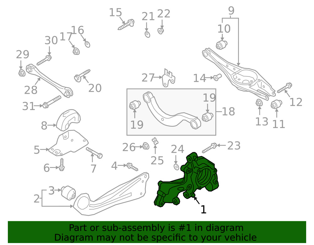 Genuine Audi Knuckle 5QF-505-435-H