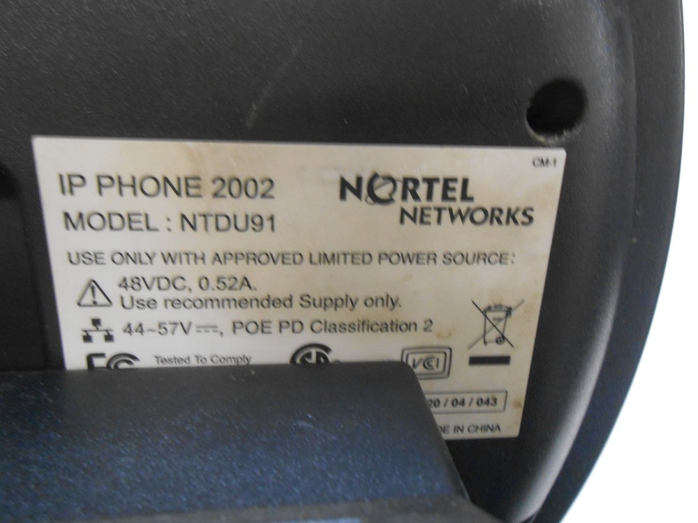 NORTEL NETWORKS, OFFICE PHONE, NTDU91, MODEL IP 2002