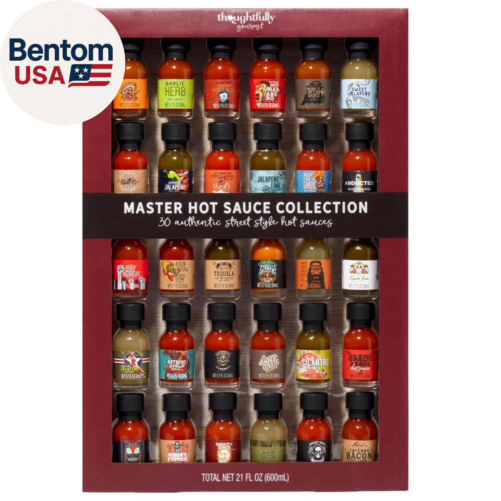 Gourmet, Master Hot Sauce Collection Sampler Set, Flavors Include Garlic Herb, a