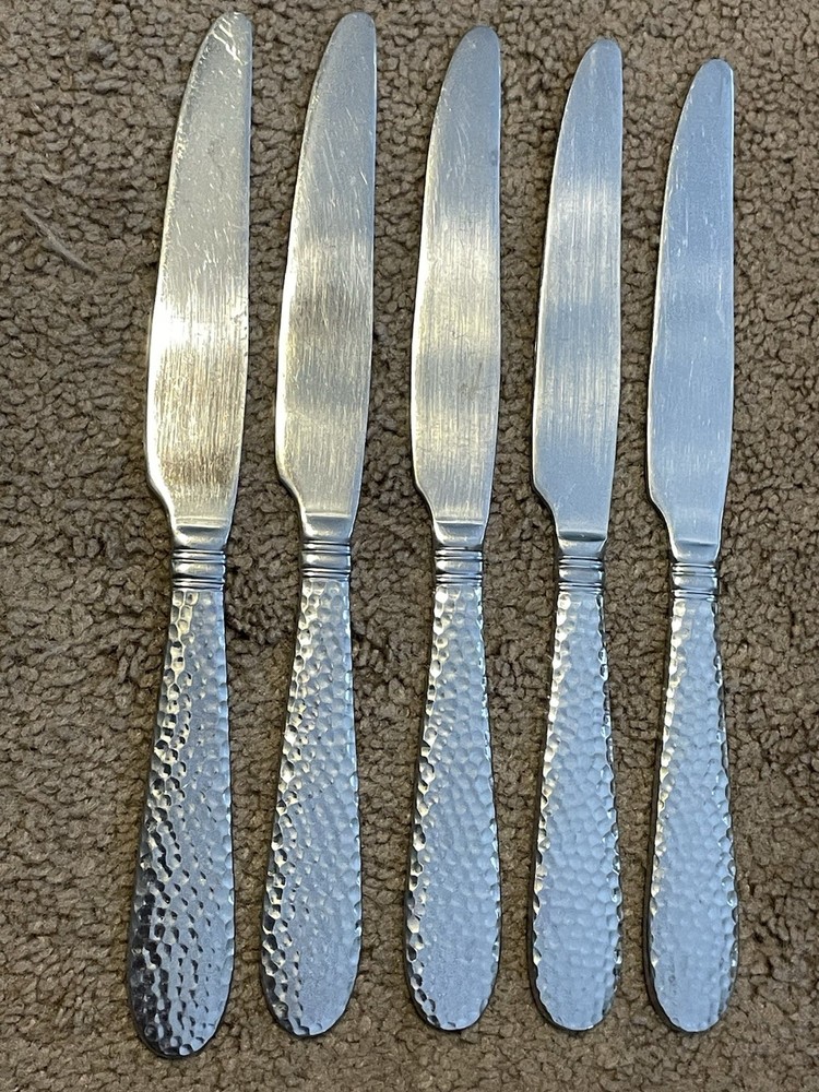 MIKASA Gourmet Basic 18/0 ELYSON (5) Hammered Stainless Flatware KNIFE KNIVES