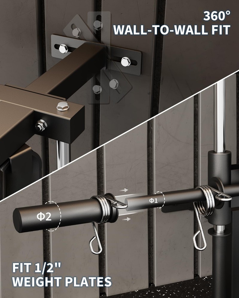 Wall Mount Cable Station LAT Pulldown Machine w/19 Positions Dual Pulley