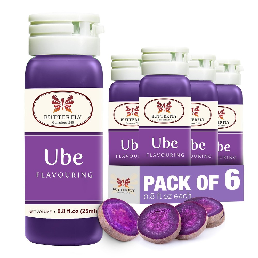 Butterfly Ube Flavoring Extract Paste (0.8oz, 6, Count) 1oz