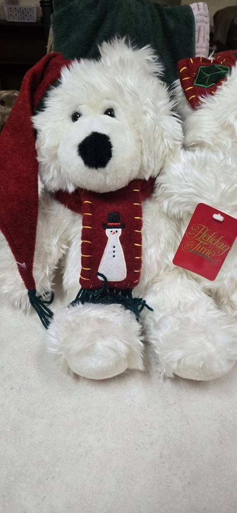 Mr. & Mrs. Christmas Bears Plush 17 3/4"