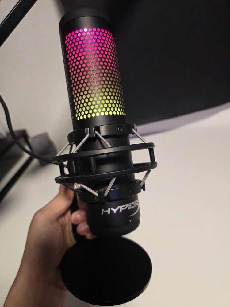 HyperX QuadCast S USB Condenser Microphone RGB Lighting for PC, PS4, PS5 (Black)