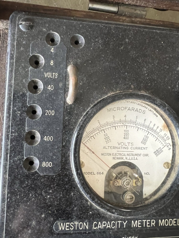 Antique Weston 664 & 665 Selective Analyzer Electronics Tester for parts/project