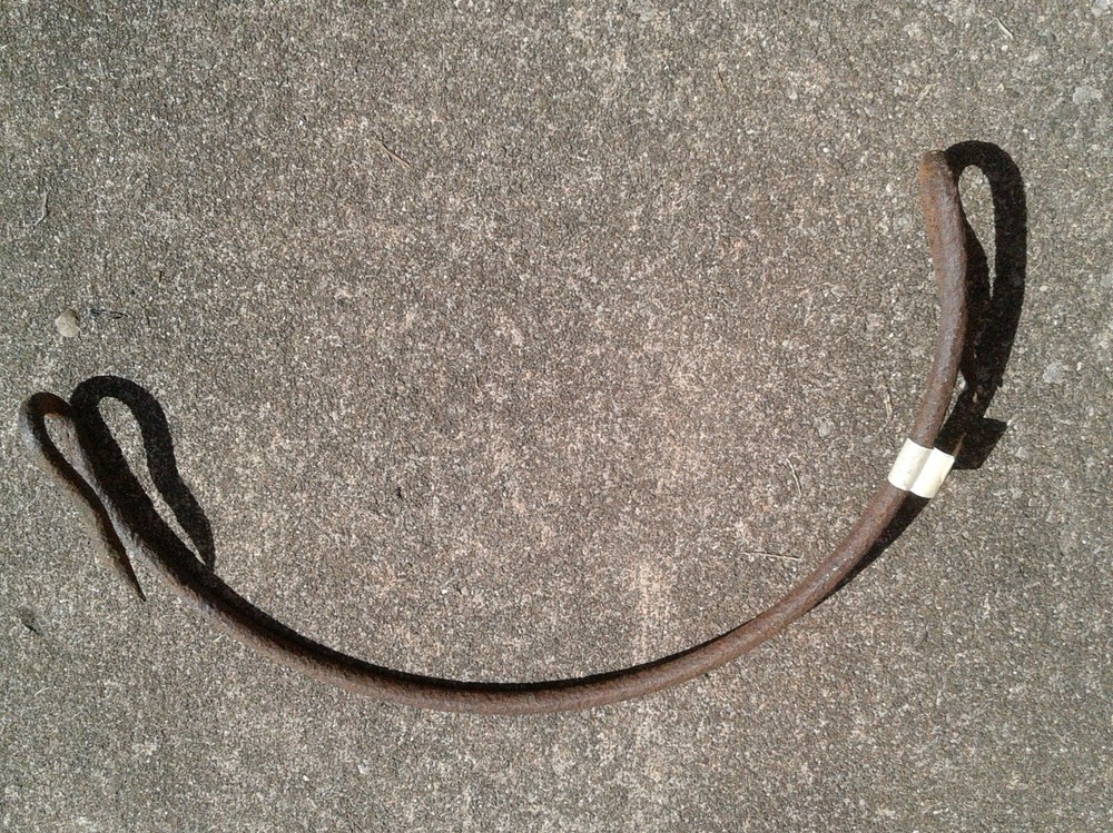 Antique Hand Forged Primitive Iron Butcher Kettle Handle 1870s