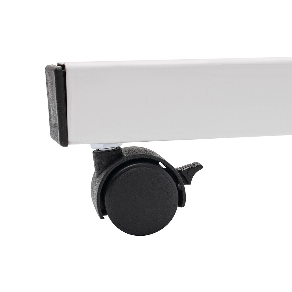 Rolling Laptop Desk Adjustable Height Computer Table Stand up Office Workstation