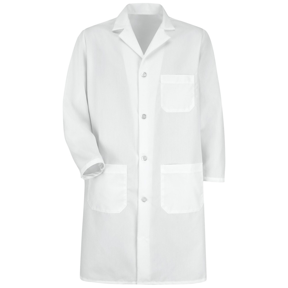 Red Kap Men's Button-Front Lab Coat