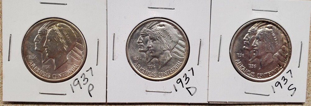 1937 PDS Arkansas Centennial Classic Commemorative Half Silver