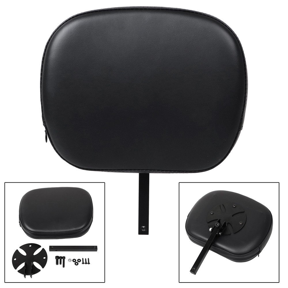 Removable Driver / Passenger Backrest Pad w/ Bracket For Harley Softail Touring