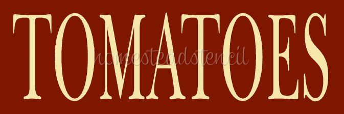 ~ITEM #6013 A Primitive Stencil ~ TOMATOES