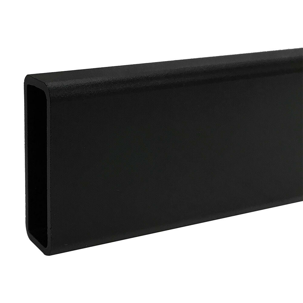 Pipe Style Rectangular Tubing Hangrail Retail Display Fixture 48'' Matte Black