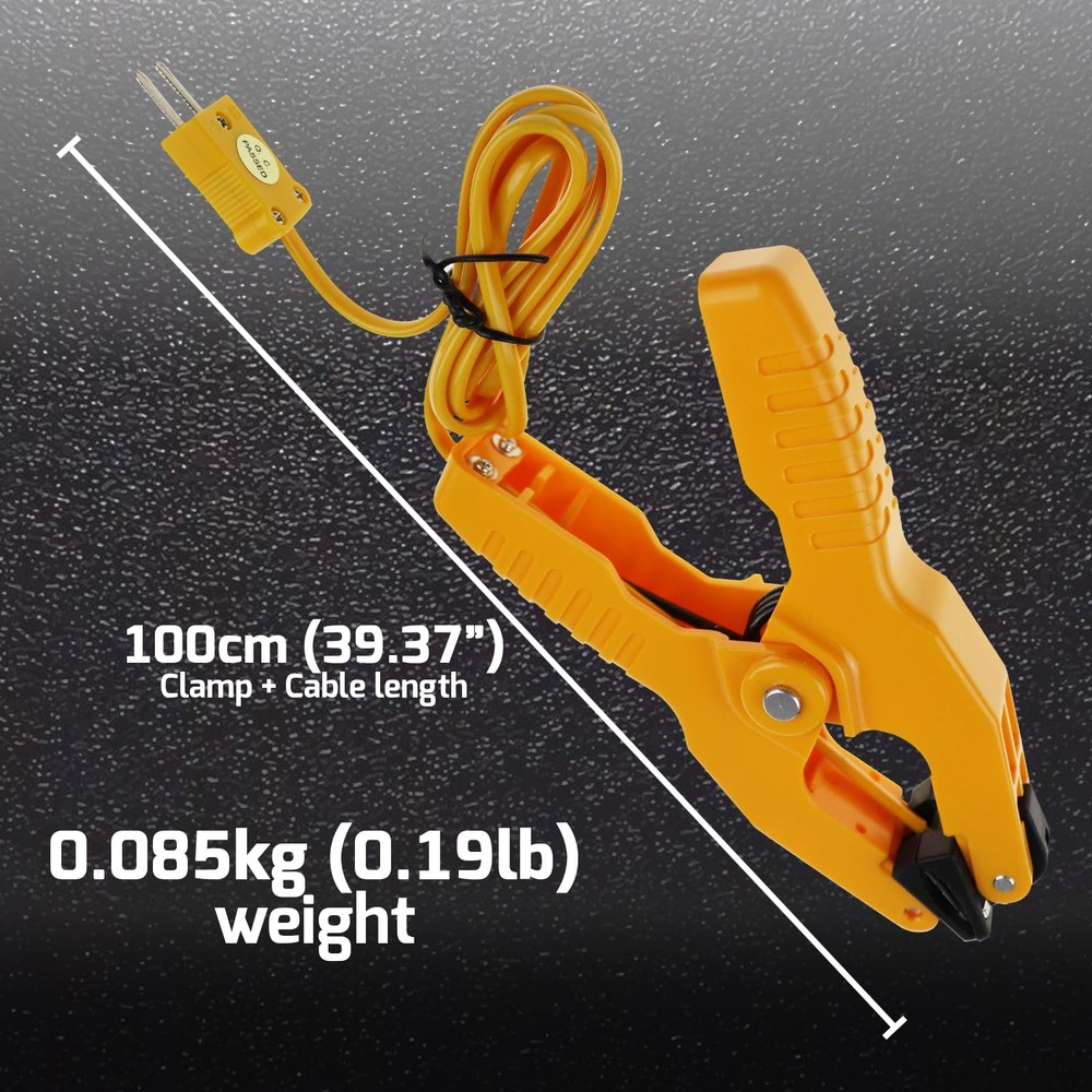 2 PCS High-Accuracy K-Type Clamp Probe Thermocouple Temperature Clamp Sensor ...