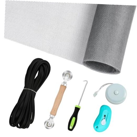 Windows Screen Replacement and Screen Door Repair Kit, 6Pcs Window Screen