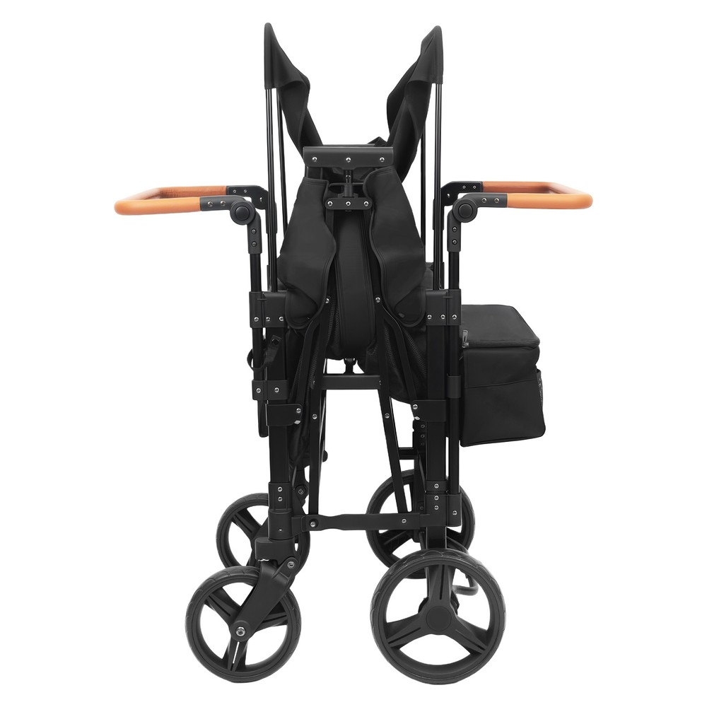 Stroller Wagon 4 Seats Quad Collapsible Stroller with Adjustable Handle & Canopy