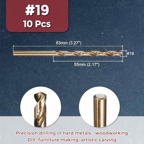 pcs Micro Drill Bit - [Diameter] 4.216mm 4341 HSS Cutting Tool for #19 10