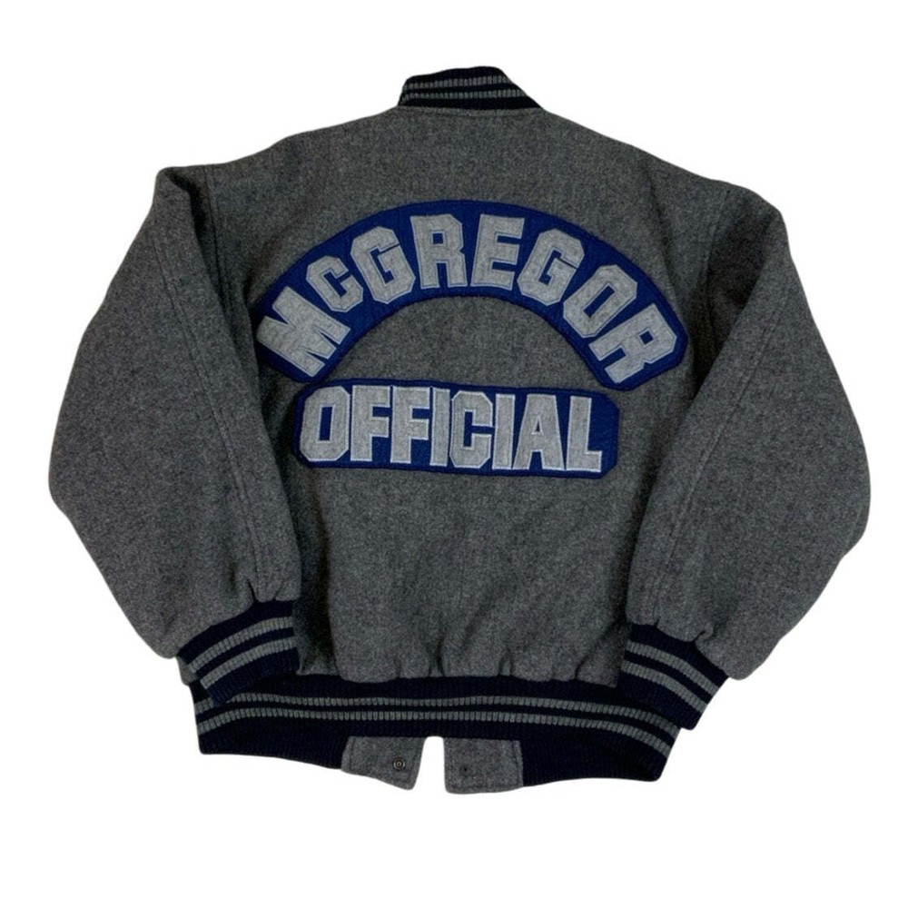 Vintage 90s McGregor Varsity Grey Jacket Medium