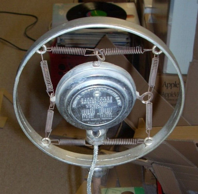 SHURE 70 CRYSTAL spring microphone - STAND & CABLE - NOT TESTED -