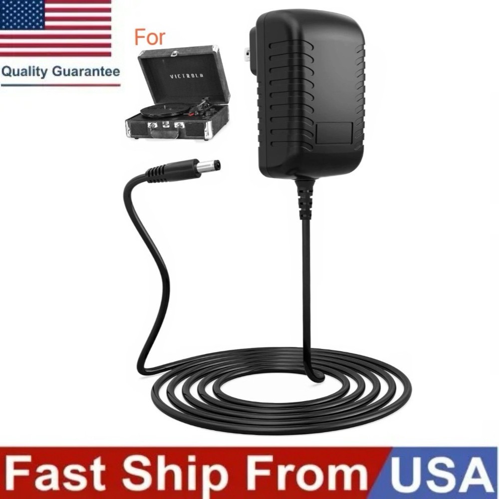 5V Power Cord For Victrola Turntable Adapter for Wockoder Record Player Speaker
