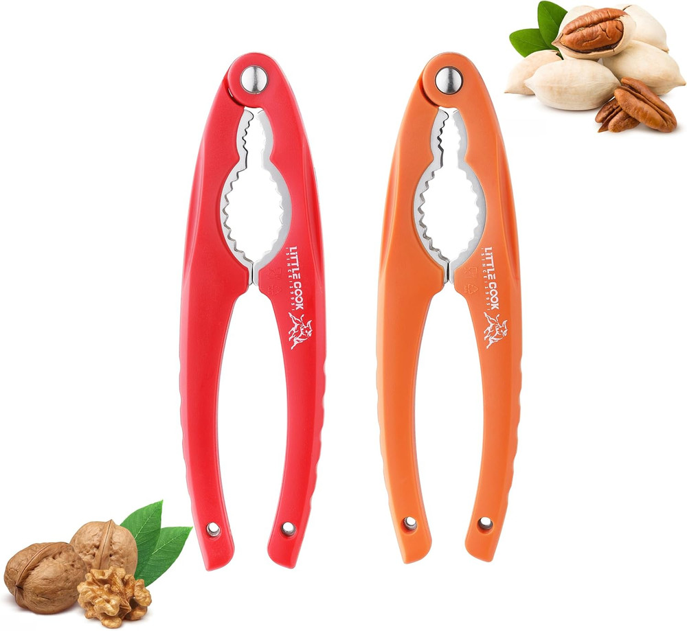 2PCS Nutcracker, Stainless Steel Nut Crackers for All Nuts, Nutcracker Tool for