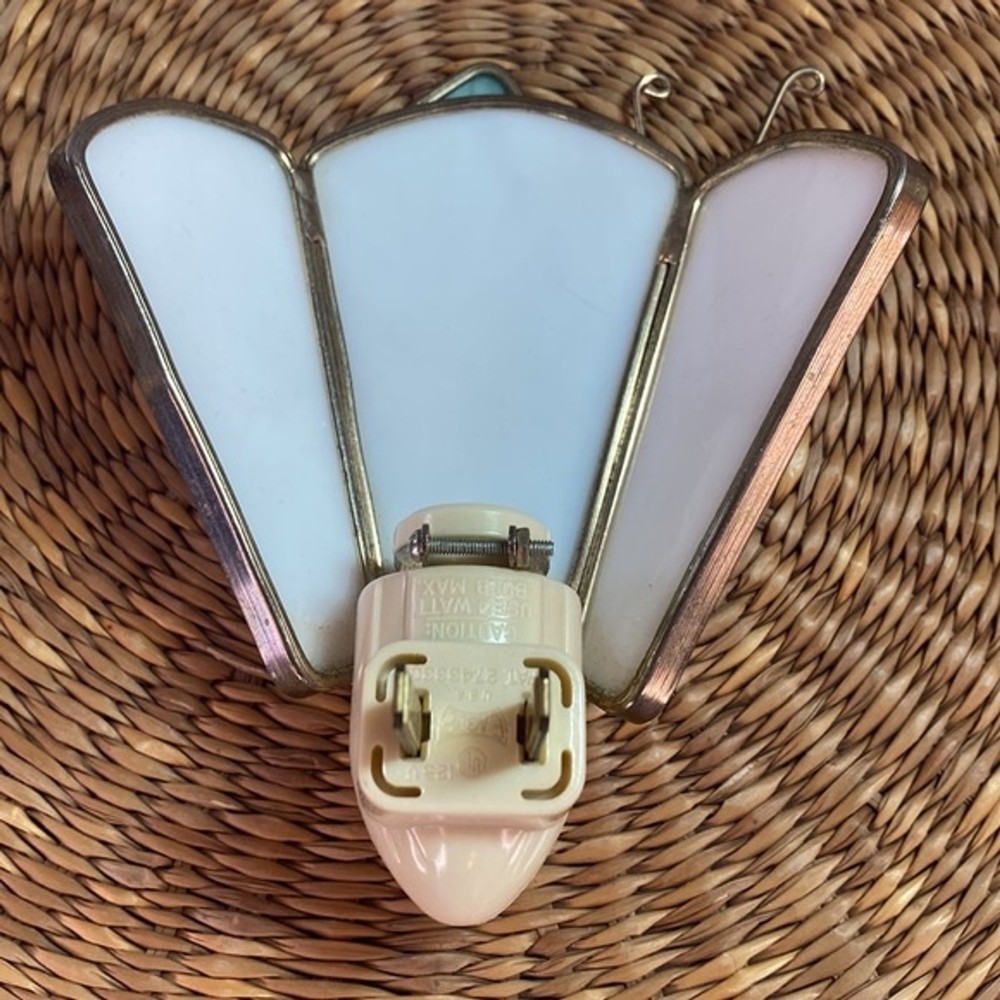 Beautiful Butterfly Stained Glass Night Light