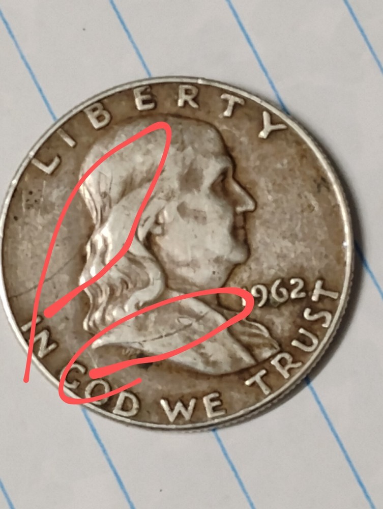 1962 d franklin half dollar nice coin with errors