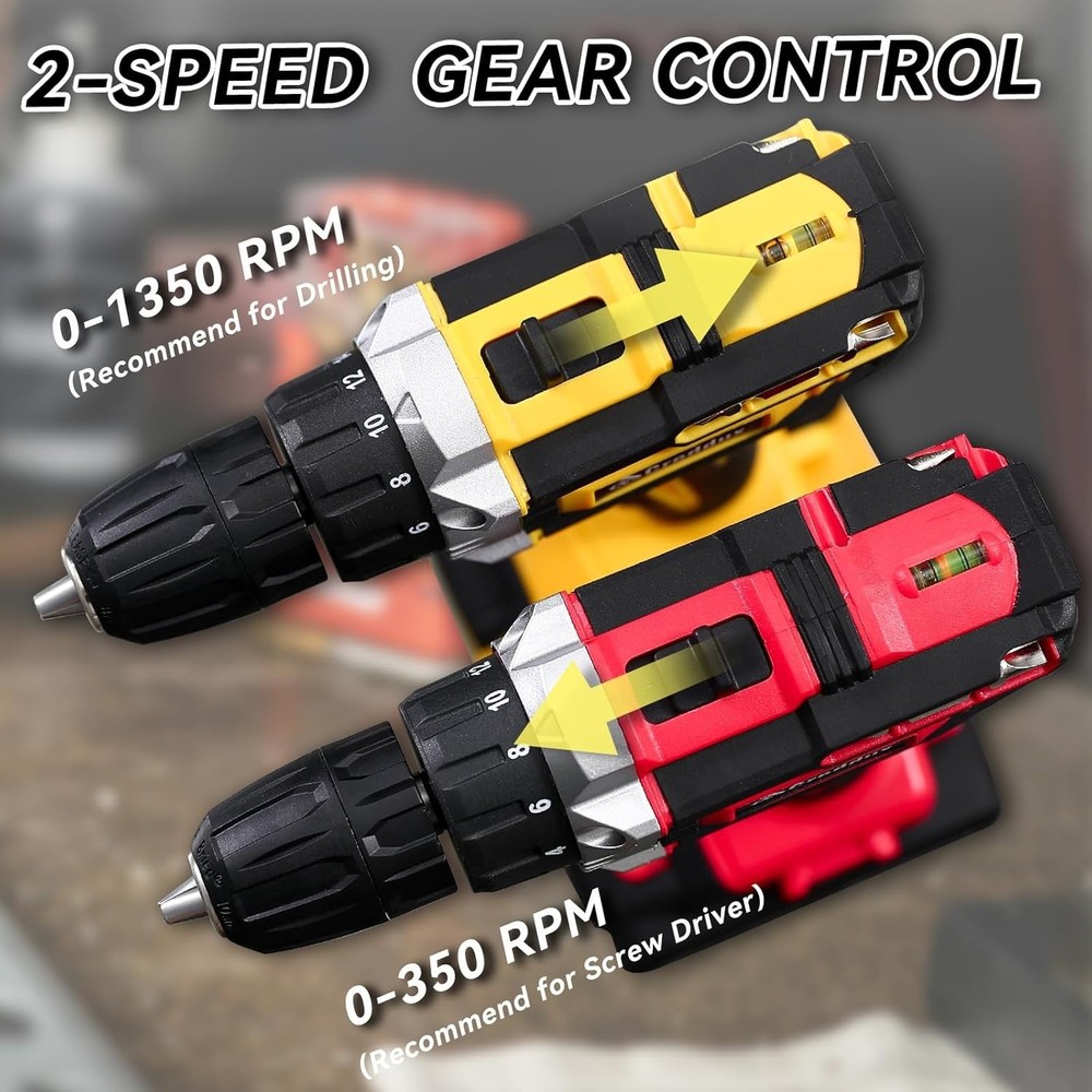 Lightweight 21V Cordless Drill with Variable Speed & Comfort Grip Handle