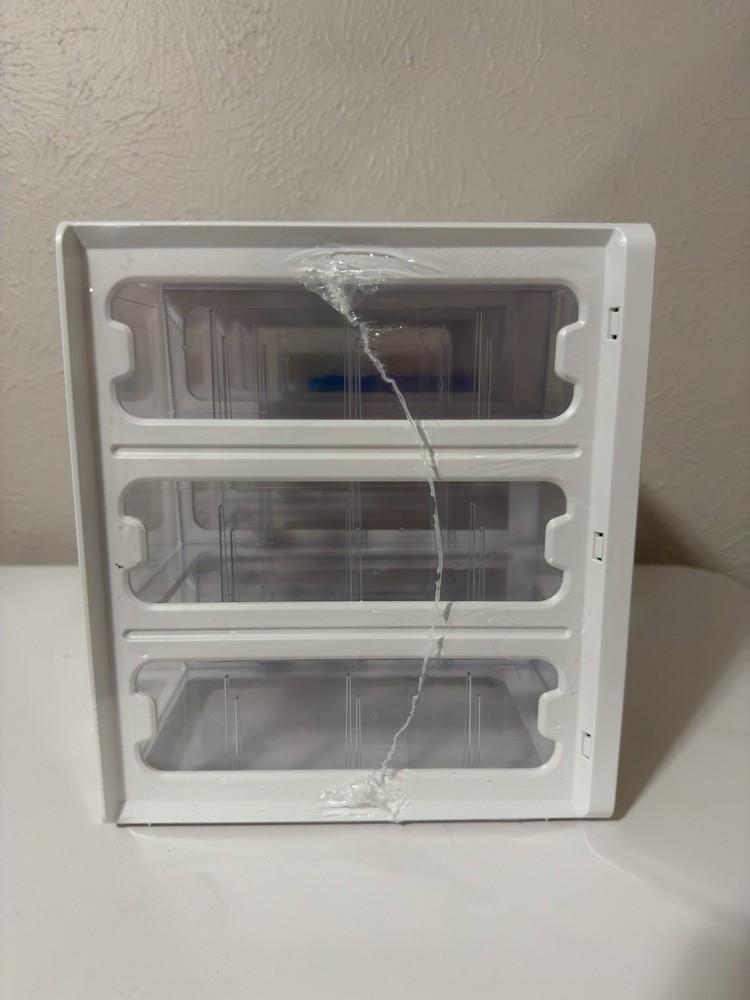 SYSMAX UP System Multibox 9-Compartment Plastic Tool Organizer, White/Clear