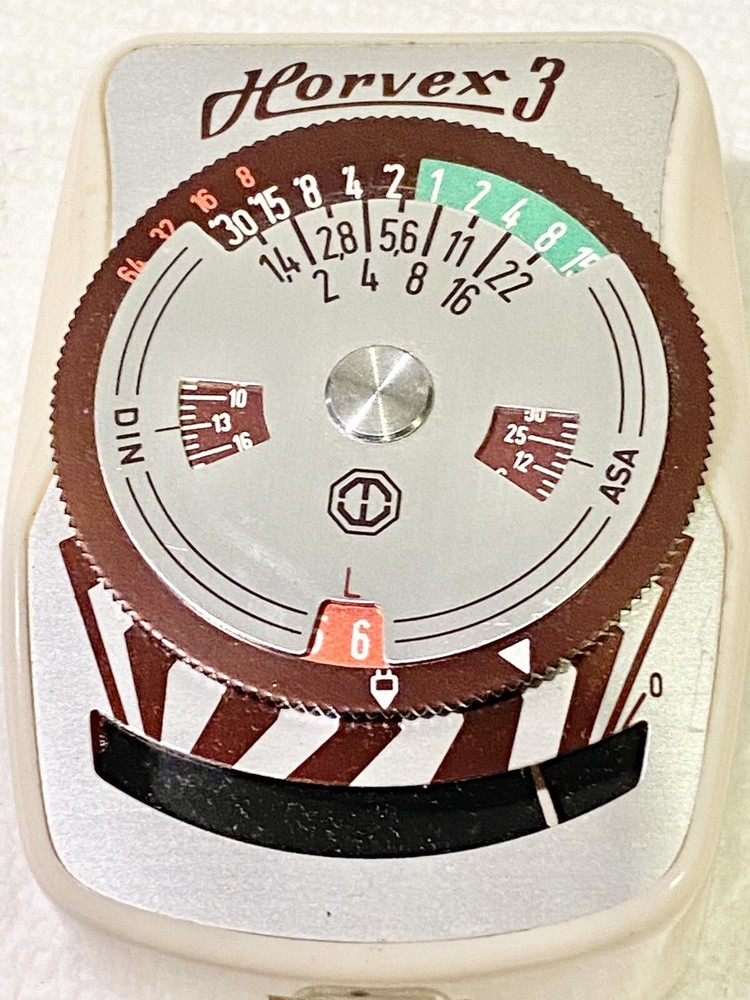 Vintage Horvex 3 Light Meter with Leather Case