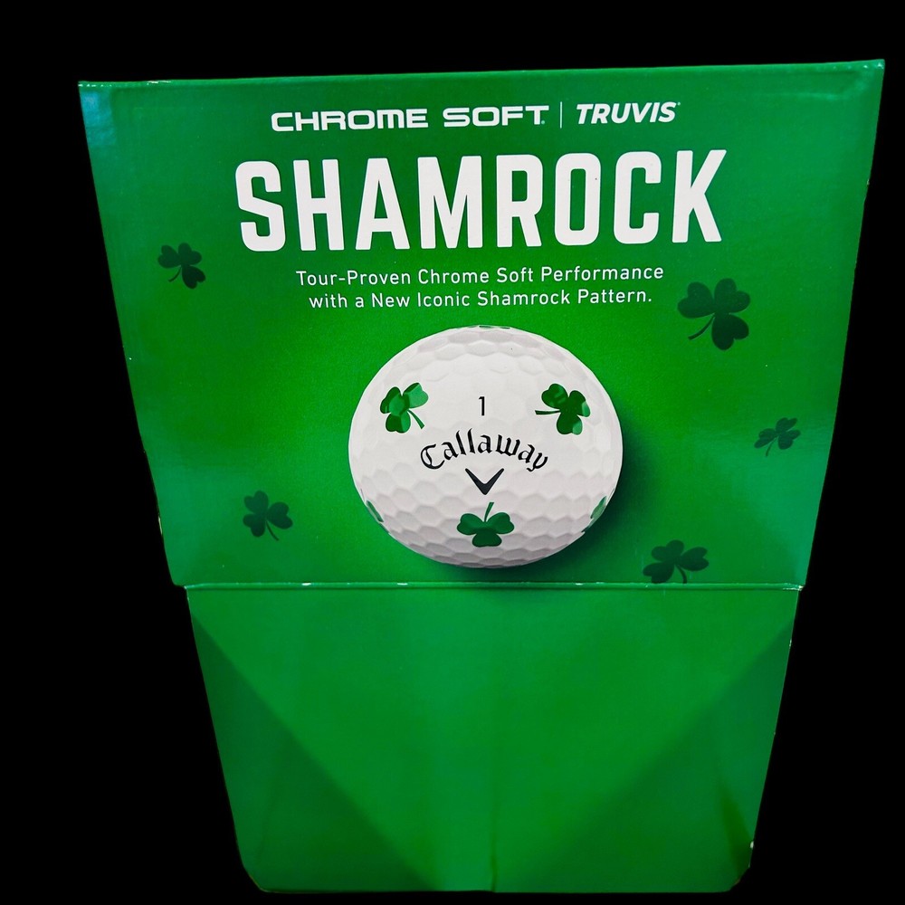 Callaway Chrome Soft Truvis SHAMROCK Golf Ball Store Display Empty Box Only