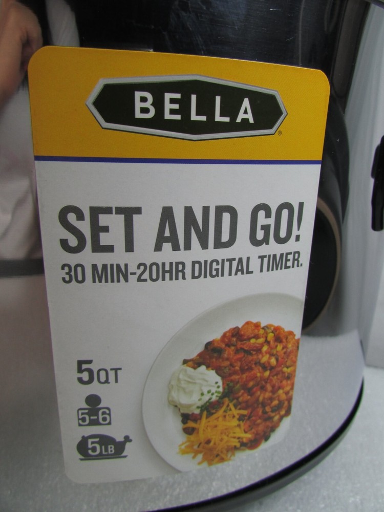 Bella 5 Quart Programmable Stainless Slow Cooker - MD-TD50C - (Replacement Base)