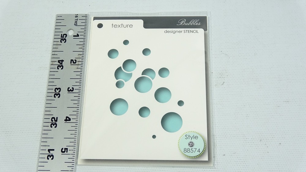 2014 Memory Box Texture Designer Stencil Bubbles 88574
