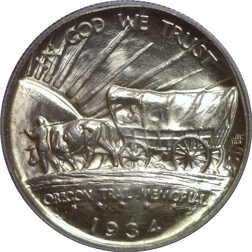 1934-D Oregon Trail Commemorative Half Dollar PCGS MS-65
