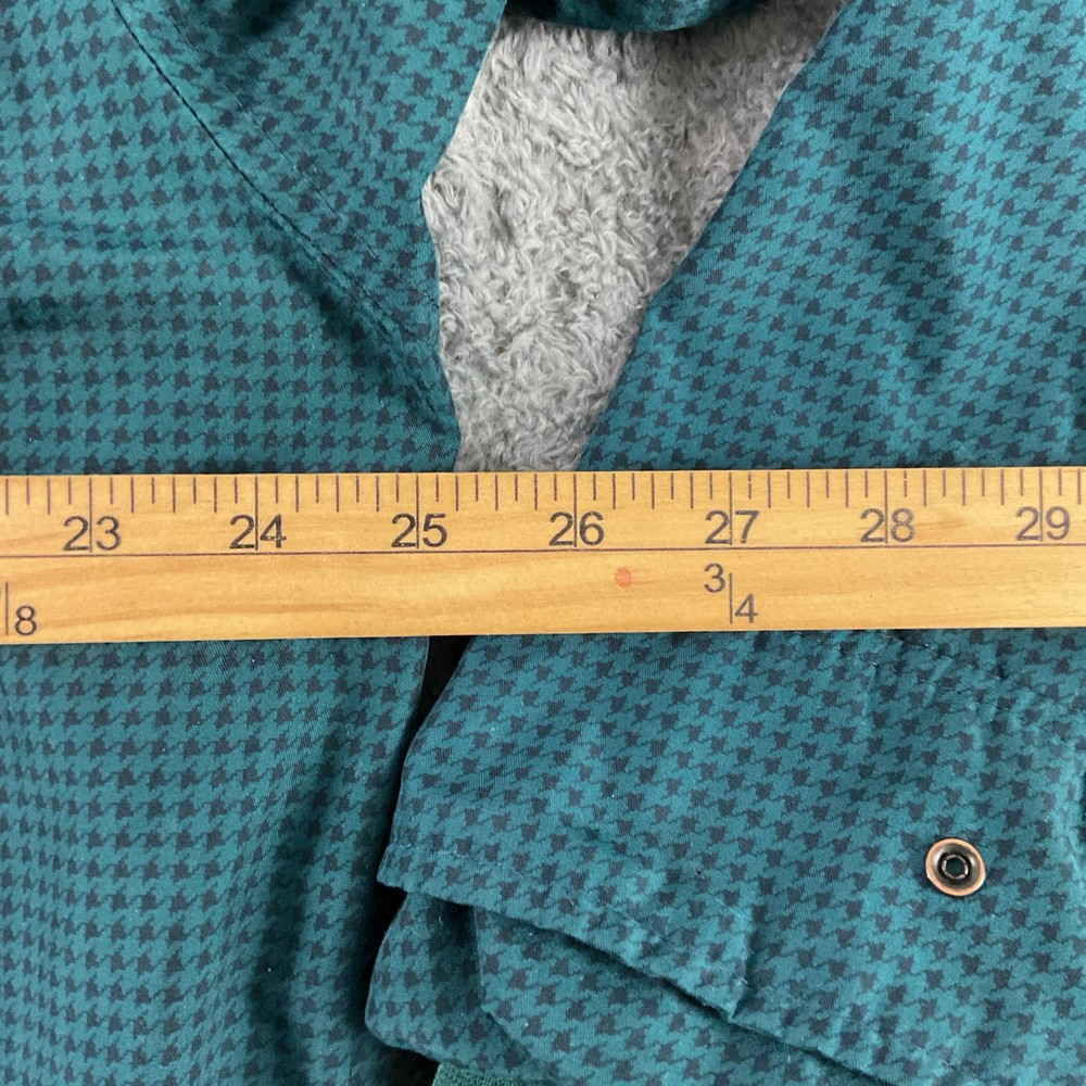 Zero Restriction Jacket Mens XL Green Houndstooth Windbreaker Golf Pullover