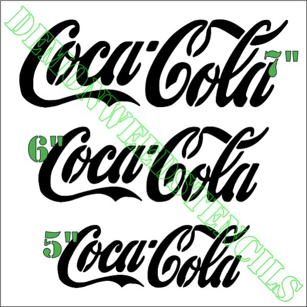 8"x8" Clear Plastic Stencil - Coca Cola (MB318)*****