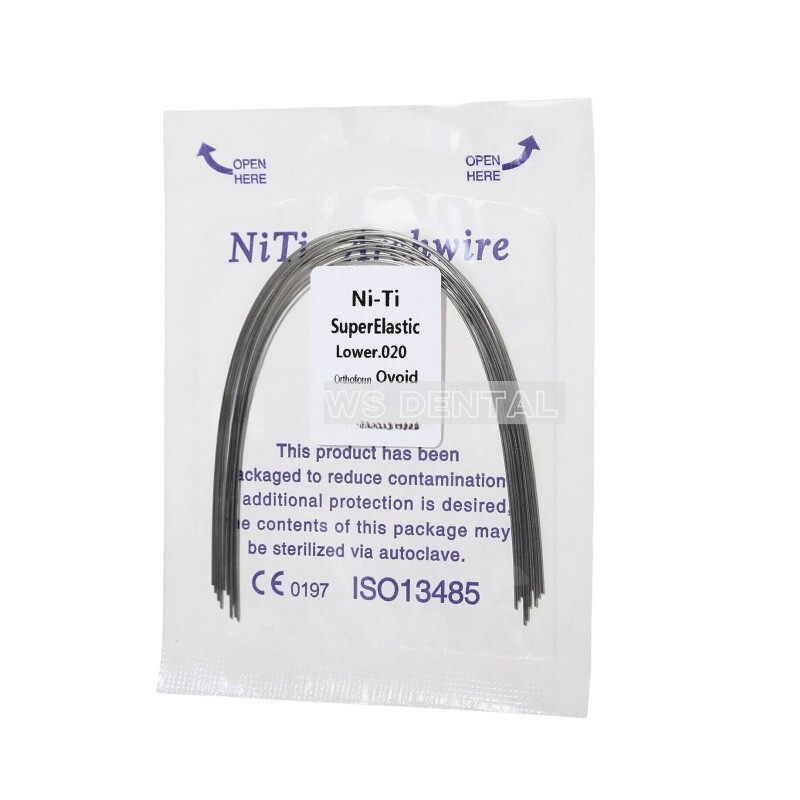100 Dental orthodontic Arch Wire Super Elastic Niti Ovoid Form Round Rectangular