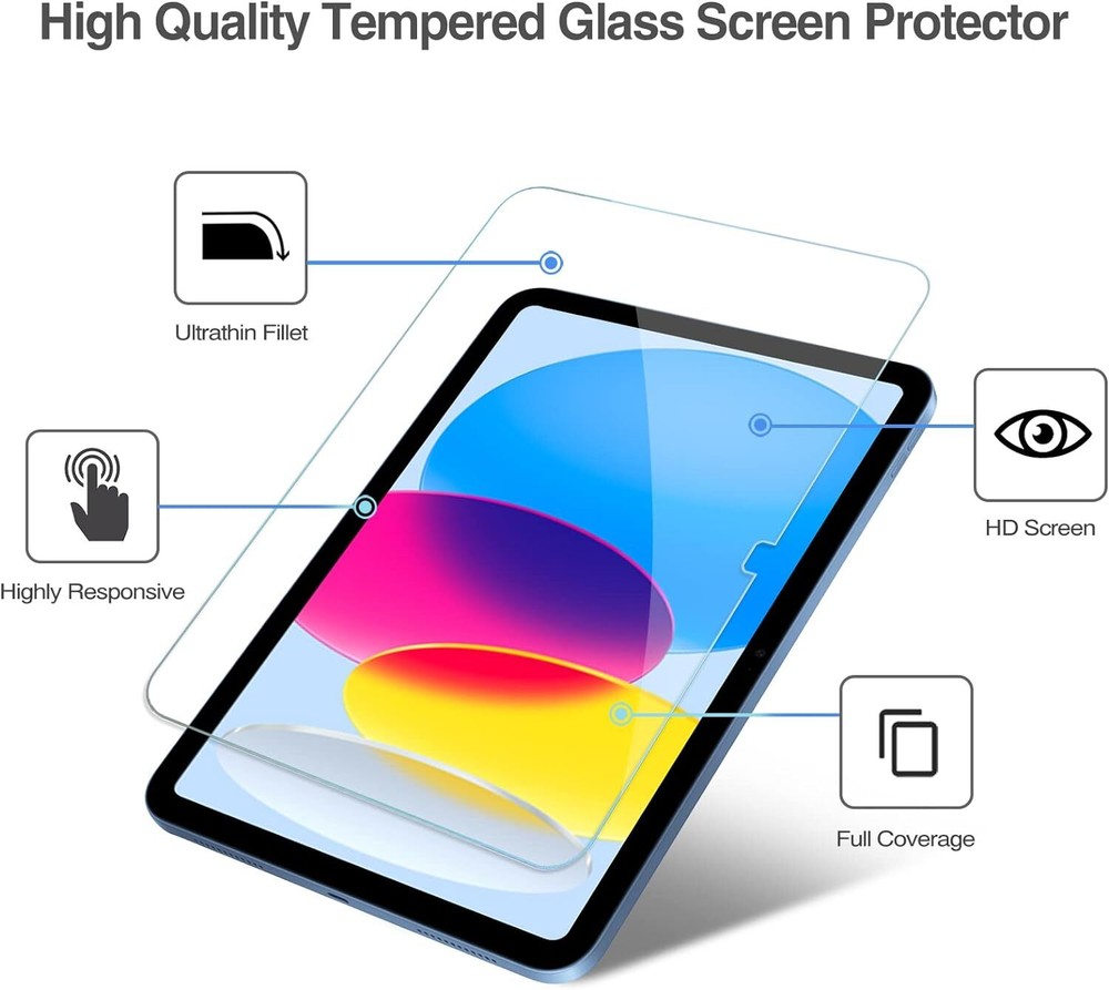For Apple 10.9" iPad 10th Generation (2022 Model)Tempered Glass Screen Protector