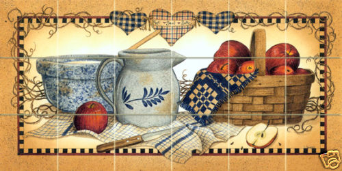Mural Ceramic Fruits Kitchen Apple Backsplash Tile #39