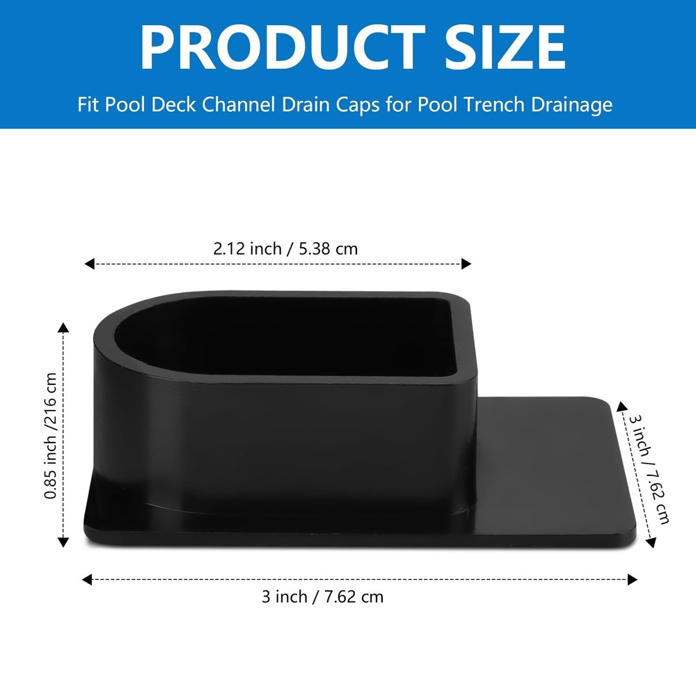 DEP Universal End Plug for Stegmeier Frontier Deck Drain Pool Channel Caps