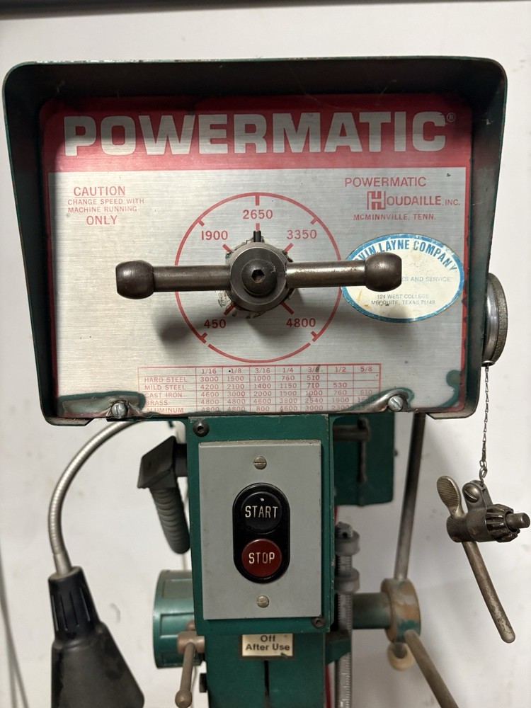 Vintage Powermatic Drill Press 1150A Variable Speed