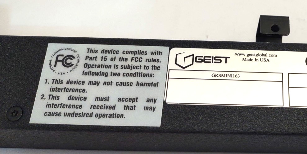 Geist GRSMINI163 Rack Mount Climate Environmental Monitor 16 Digital Sensor