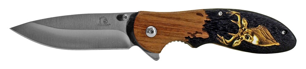 4.5" Spring Assisted Hunting Folding Pocket Knife - Deer