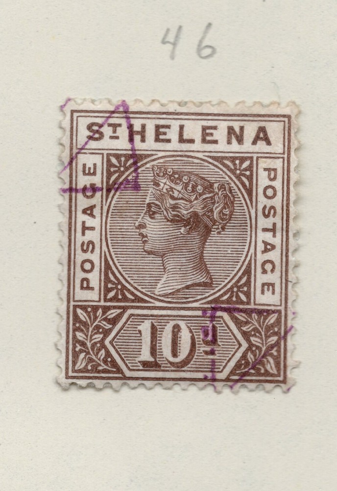 St Helena 1890 10p Brown (SC# 46)
