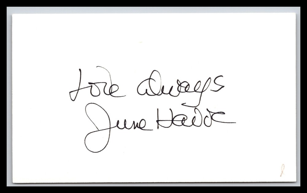 June Havoc - Actress - 3x5 Card - Signed / Autograph (e)