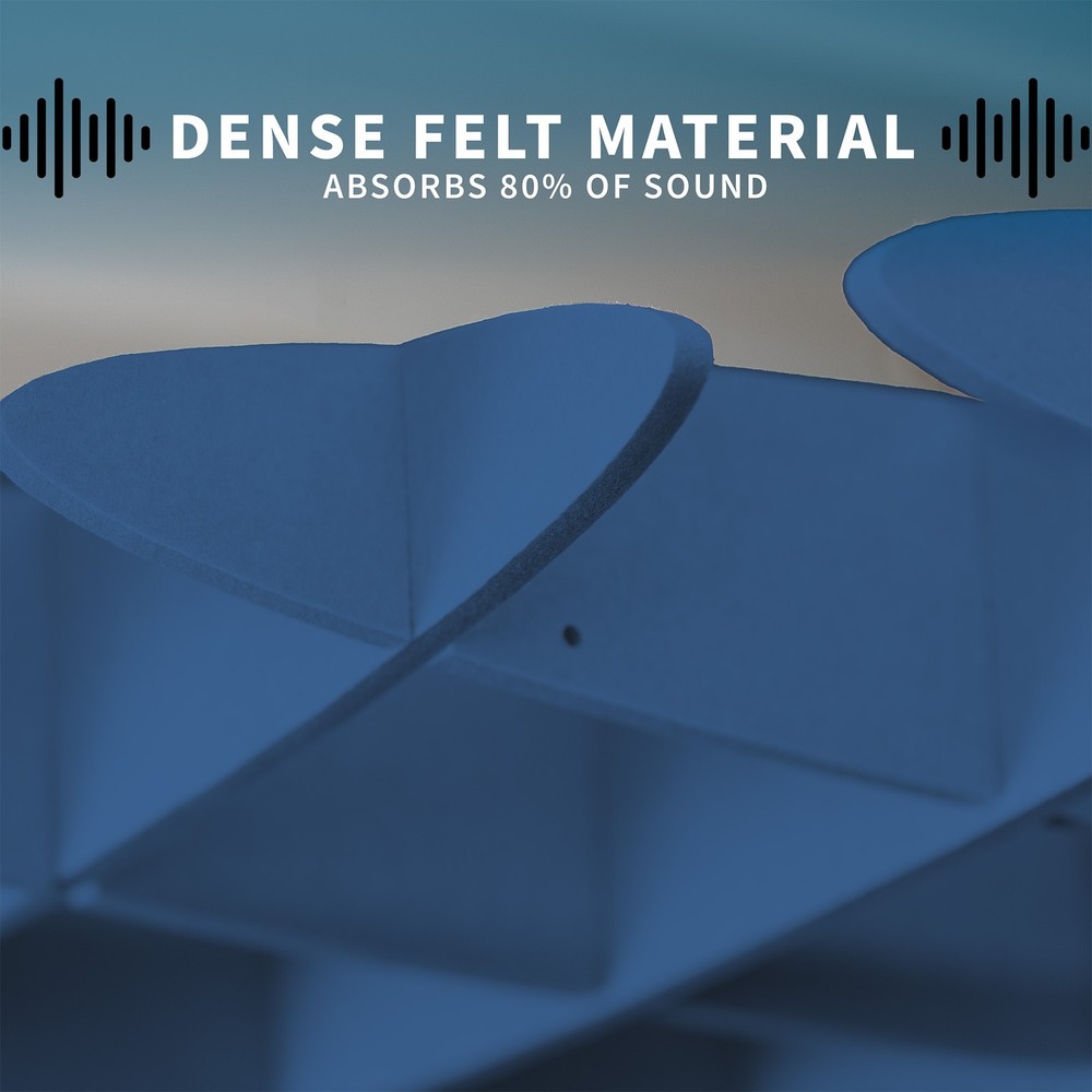 VIVO Navy Blue Acoustic Ceiling Waffle Panel