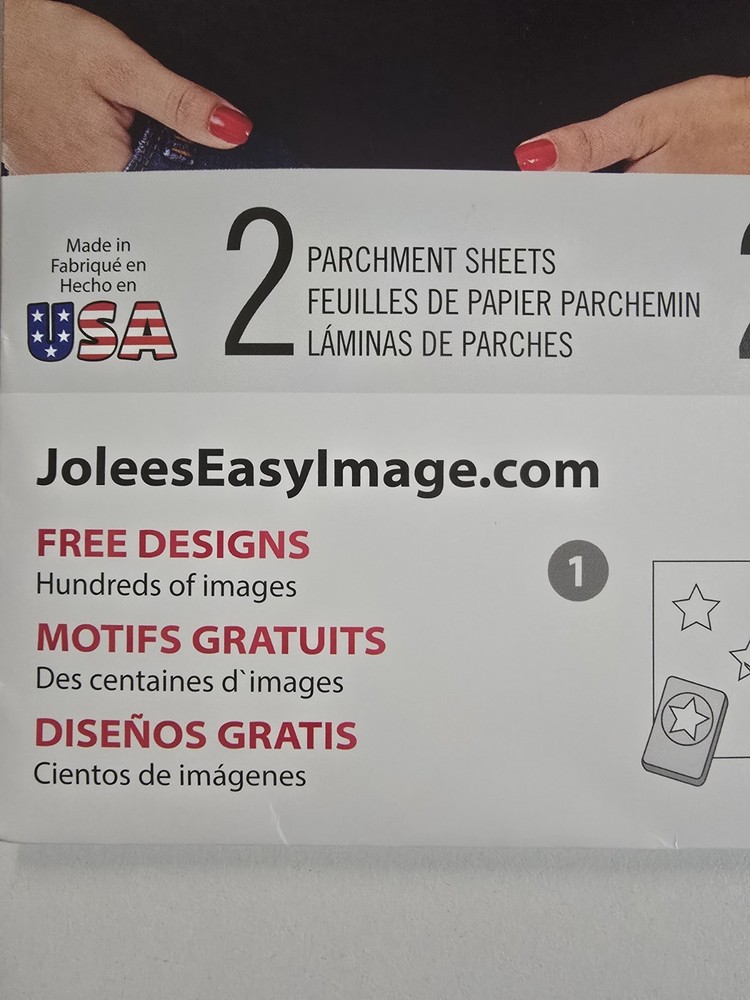 Jolee's Boutique Easy Image Iron On Transfer Kit 2 Parchment Sheets GOLD FOIL