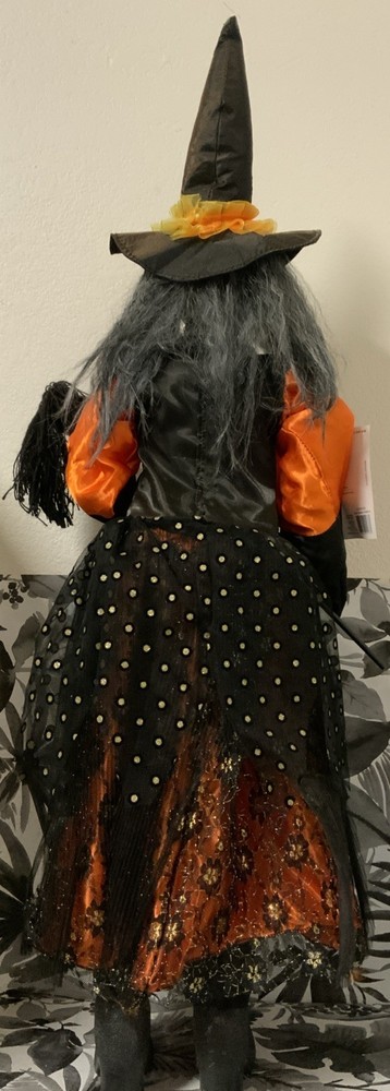 ➿ Home Accents 3ft Halloween Classic Witch With Spider 🆕