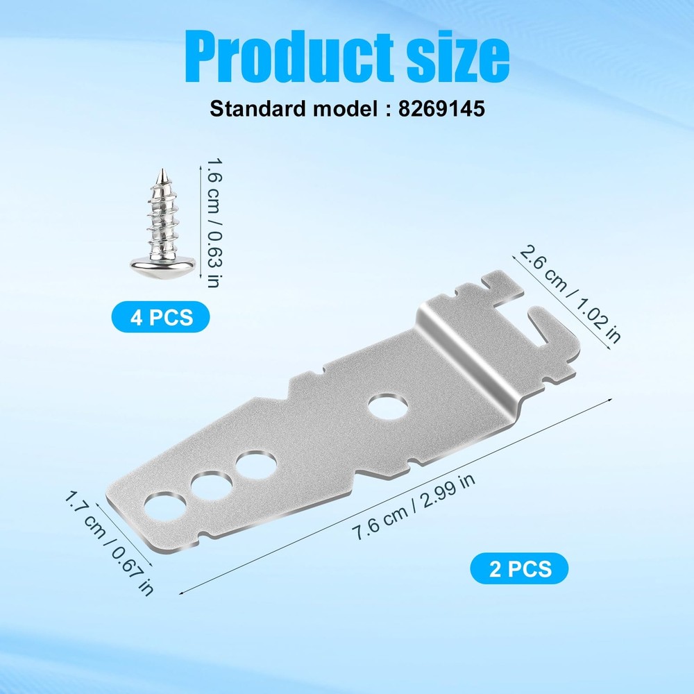 2pcs Dishwasher Mounting Brackets, Under Counter Mounting Clips Universal