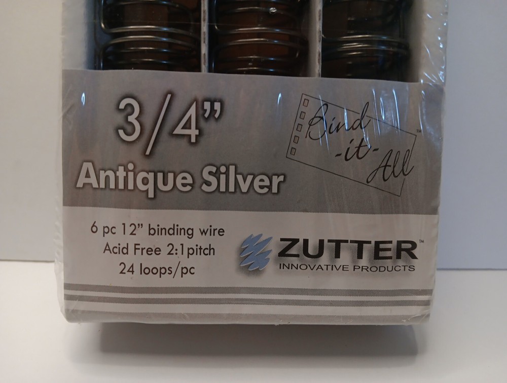 Zutter 3/4" X 12" Antique Silver Bind-It-All Metal Binding Wire