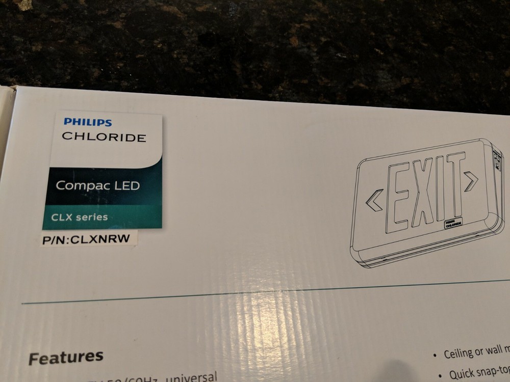 Philips Chloride, CLX Series LED Exit Sign, Model: CLXNRW